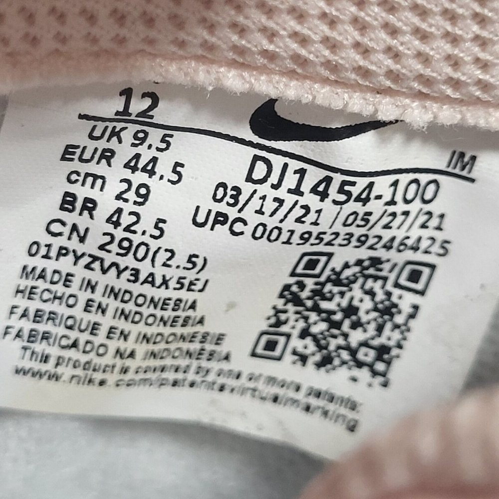 Nike Court Legacy SDC White Pale Pink Silver DJ1454 100 Serena Williams Sz 12 - Picture 5 of 5